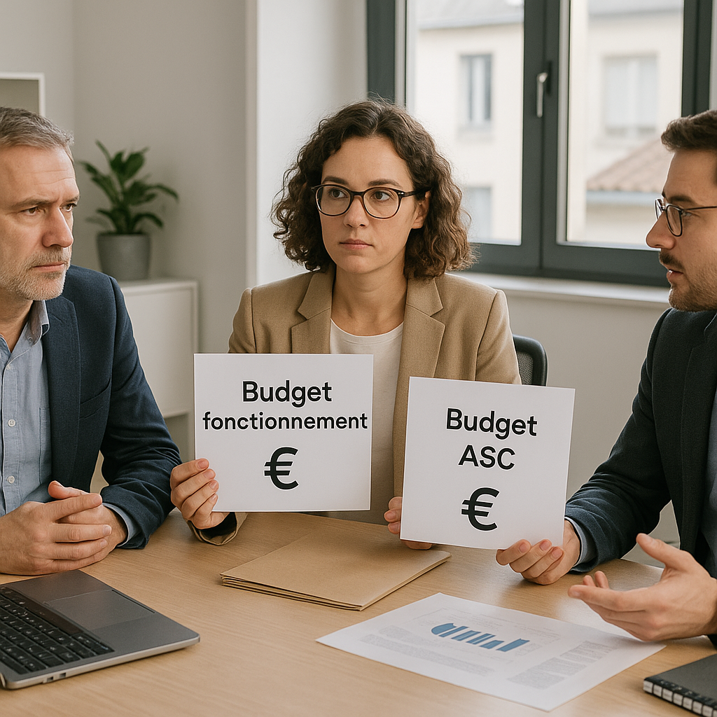 Illustration : Budget de fonctionnement vs budget ASC : distinction obligatoire
