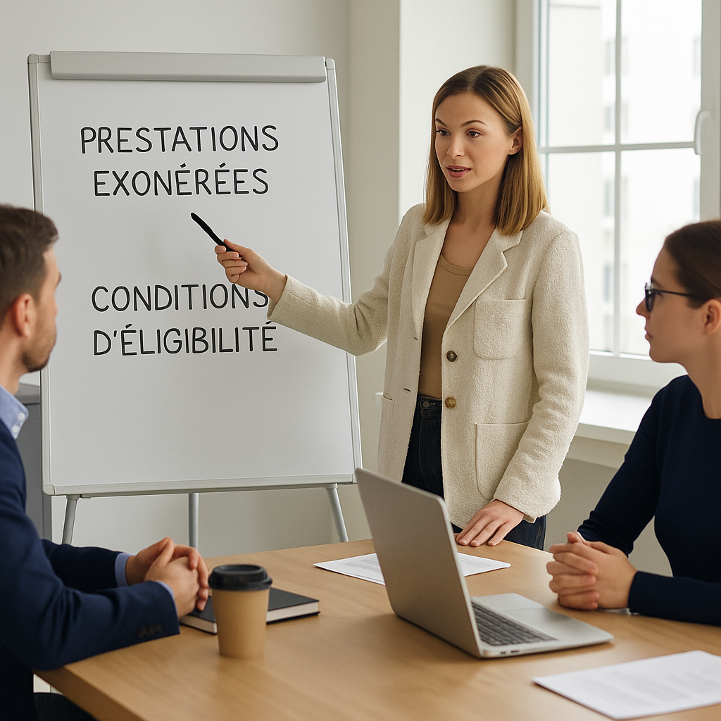 Illustration : Prestations exonérées et conditions d'éligibilité